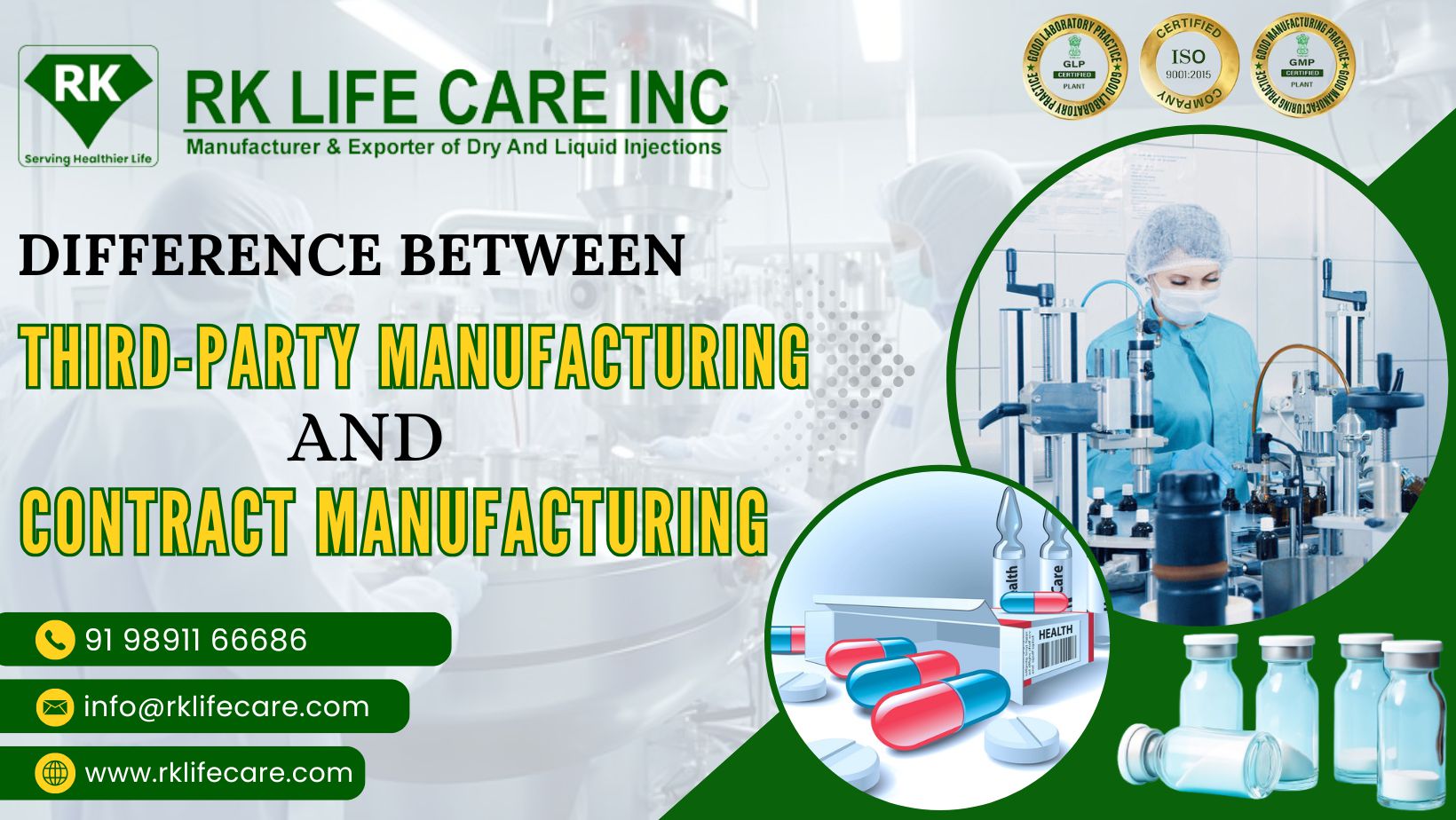 Difference Between Third-Party Pharma Manufacturing and Contract Manufacturing